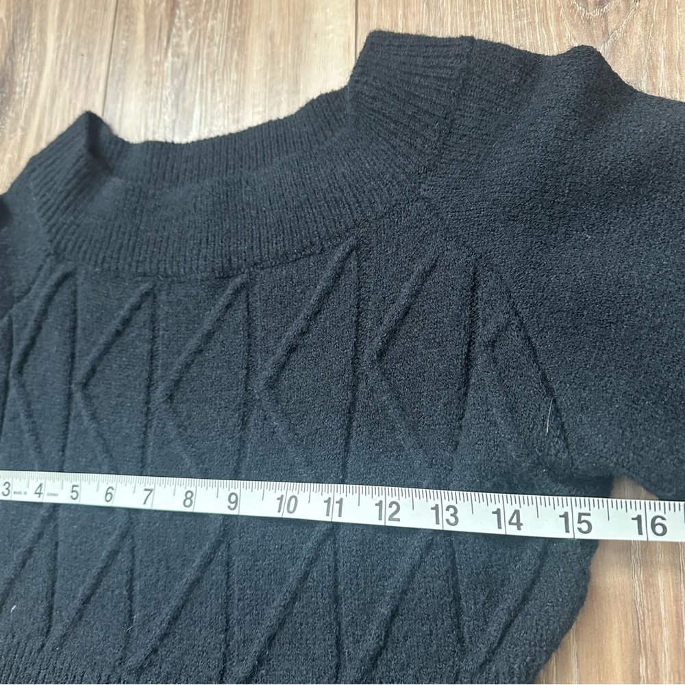 SHEIN Black Textured Women's Sweater Size Small - Picture 5 of 8